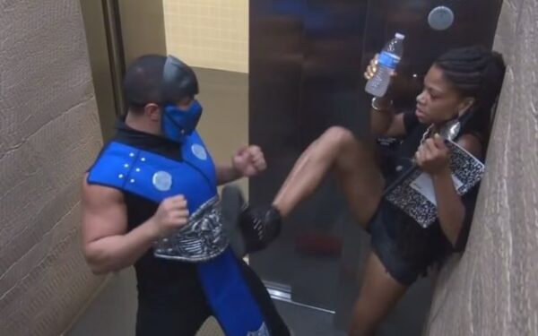 Video pusryčiai. Slapta kamera: „Mortal Kombat“ – lifte (video)