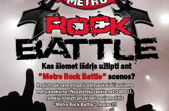 Konkurse „Metro Rock Battle“ muzikantai varžysis dėl 3000 Lt prizo