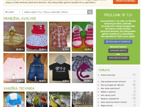 Lietuvoje startuoja tik tėveliams skirtas virtualus turgelis