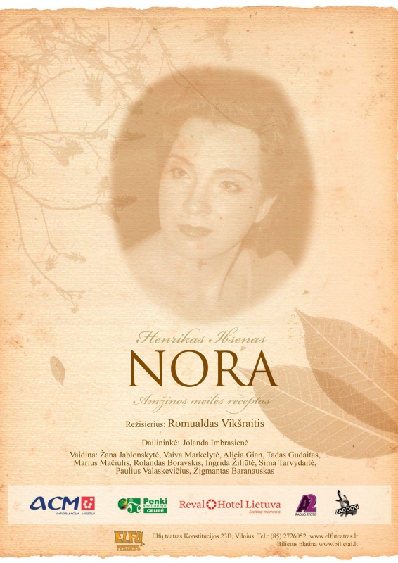 Elfų teatro scenoje premjera – „Nora“