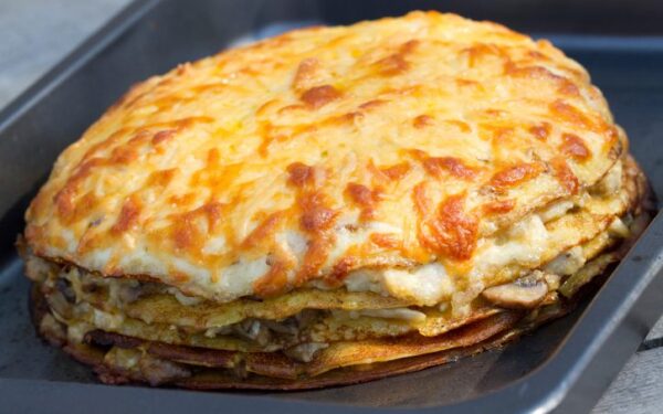 Blynų apkepas su špinatais