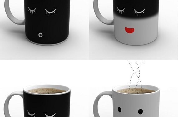 Daiktų pusryčiai. Karščiui jautrus puodelis, kuris nepabunda be kavos (foto)