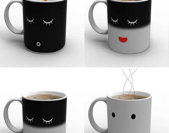 Daiktų pusryčiai. Karščiui jautrus puodelis, kuris nepabunda be kavos (foto)