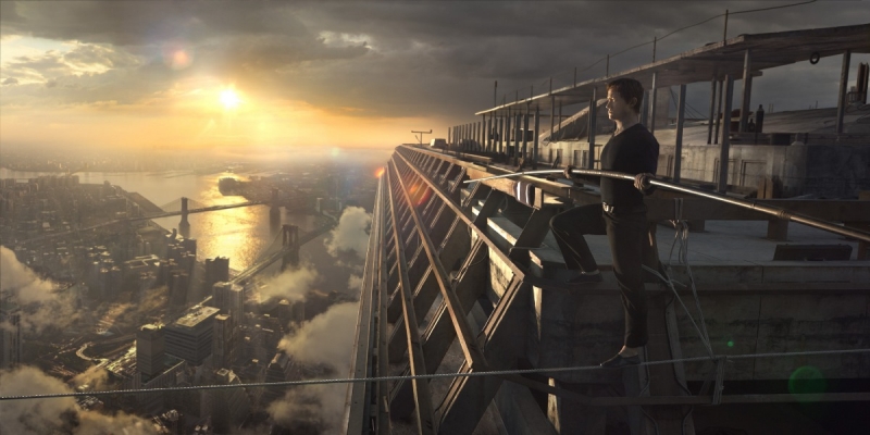 Ekstremali lyno akrobato istorija filme „Pasivaikščiojimas“ – su 3D vaizdais 417 metrų aukštyje