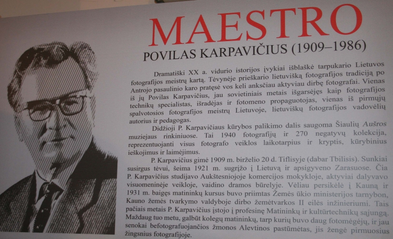 Fotografijų paroda „Maestro Povilas Karpavičius (1909-1986)”