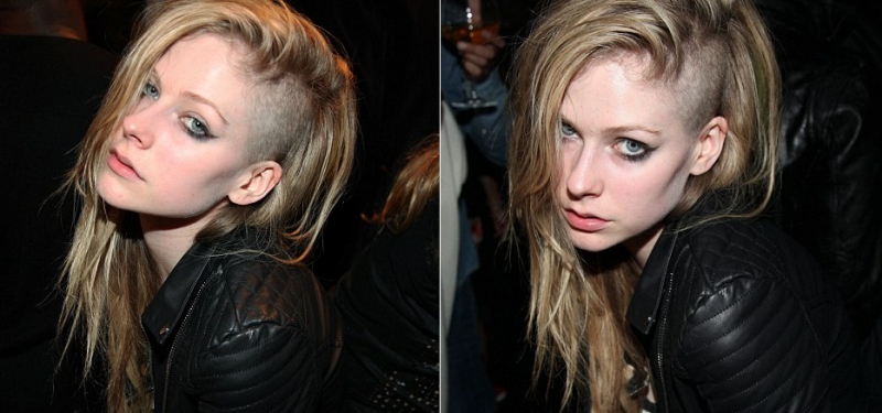 Avril Lavigne pasipuošė pankiška šukuosena