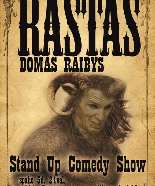 „Tamstoje“ – komikas Domas Raibys su nauja programa