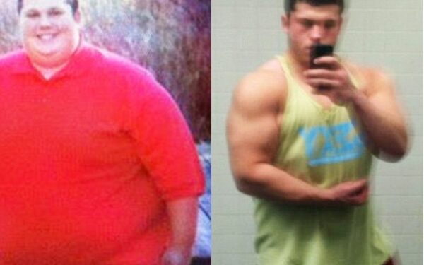 Pokyčiai: po tėvo mirties 206 kilogramus svėręs vaikinas tapo kultūristu! (foto)