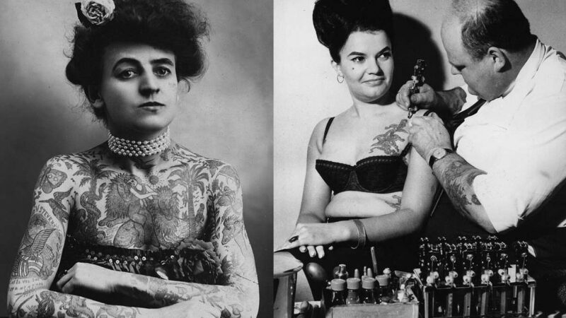 Tatuiruotosios retro damos (foto)