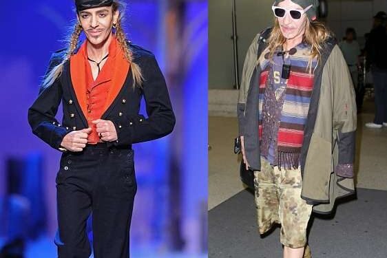 Kardinalūs žymaus drabužių dizainerio Johno Galliano stiliaus pokyčiai (foto)