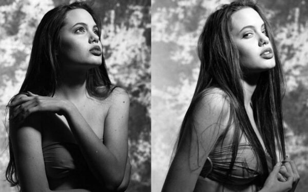 Stulbinantys 16-metės Angelinos Jolie kadrai iš apatinio trikotažo reklamos (foto)