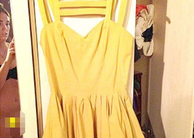 Mergina išgarsėjo netyčia apsinuoginusi parduodamos suknelės nuotraukoje (foto)