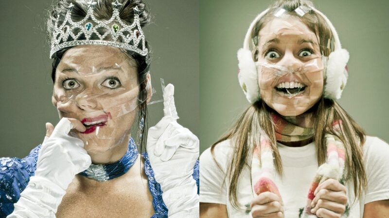 Išradinga: lipnia juosta išdarkytų veidų fotografijos (foto)