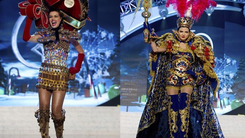 Keisčiausi nacionaliniai kostiumai „Mis Visata“ rinkimuose – nuo austrių bikinio iki šokoladinės suknelės