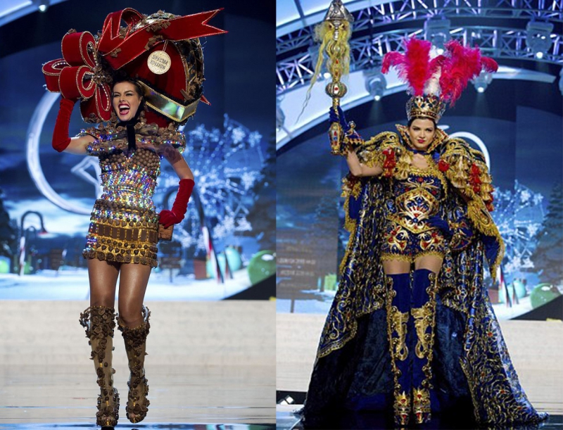 Keisčiausi nacionaliniai kostiumai „Mis Visata“ rinkimuose – nuo austrių bikinio iki šokoladinės suknelės