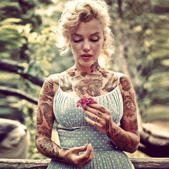 Tatuiruotos įžymybės: nuo Marilyn Monroe iki Kate Middleton (foto)