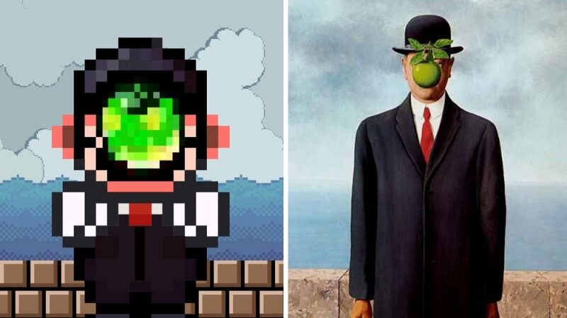 Žymus dailininkas Rene Magritte’as prieš Super Mario. Kuris kietesnis? (foto)