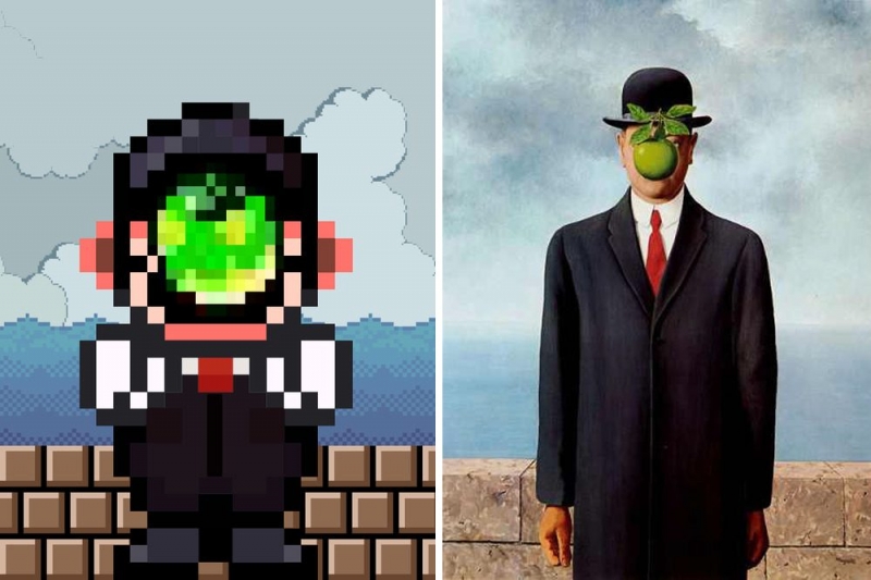Žymus dailininkas Rene Magritte'as prieš Super Mario. Kuris kietesnis? (foto)
