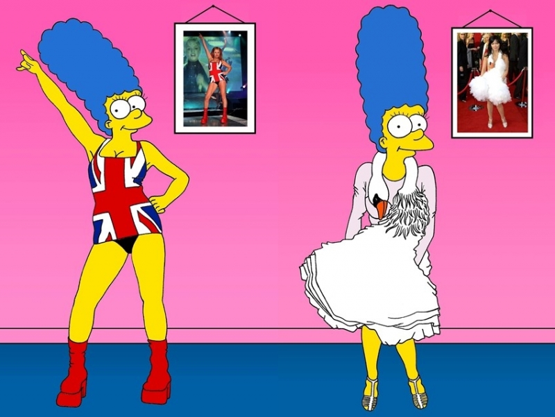 Stiliaus ikona: Mardžė Simpson pasimatavo garsiausias žymių moterų sukneles (foto)