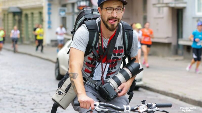 Fotografas Vytautas Dranginis įamžindamas bėgimo renginį įveikia ir virš 30 kilometrų