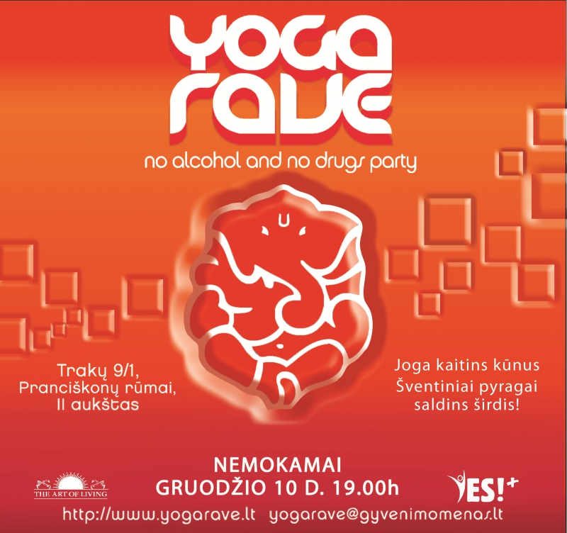 „Yoga Rave“ – nemokamas naujo formato vakarėlis