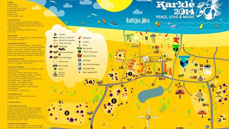 Į muzikos ir pramogų džiungles„Karklė 2014“ – su specialiu žemėlapiu