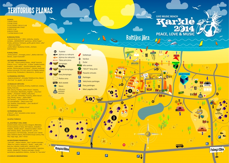 Į muzikos ir pramogų džiungles„Karklė 2014“ – su specialiu žemėlapiu