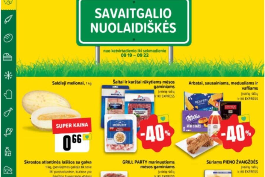 38 savaitės aktualiausios savaitgalio akcijos ir pasiūlymai