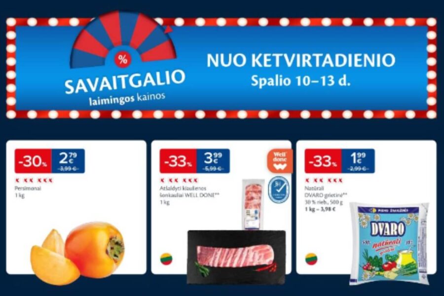 Savaitgalio nuolaidos MAXIMA
