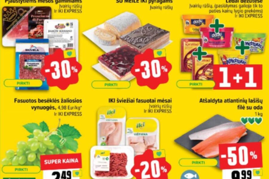 44 sav. savaitgalio nuolaidos (2024.10.31-11.03) LIDL, MAXIMA, IKI ir RIMI