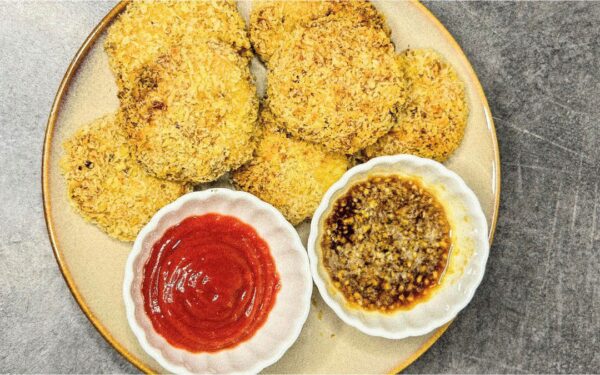 Traškūs vištienos grynuoliai kaip greito maisto restorane