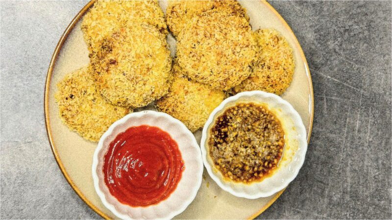 Traškūs vištienos grynuoliai kaip greito maisto restorane