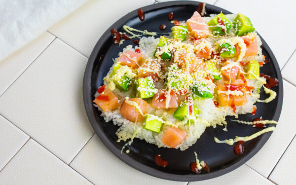 Suši vaflis su lašiša ir avokadais