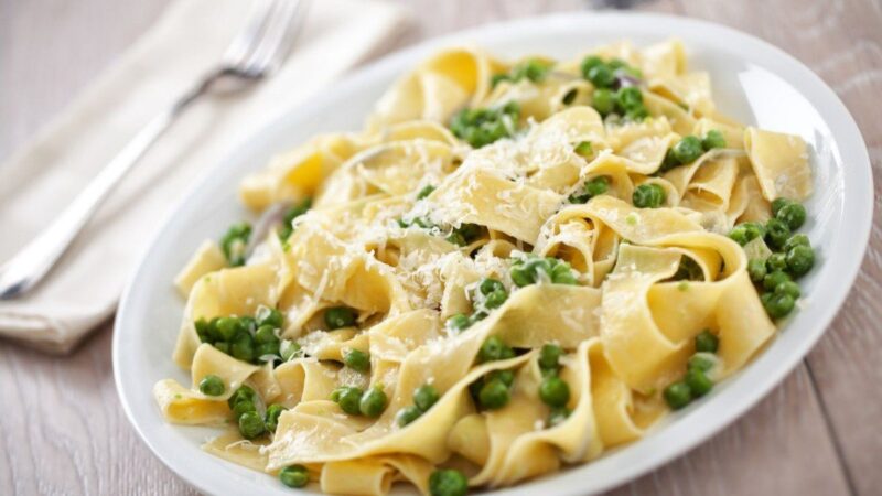 Kendal Jenner makaronai su žirneliais