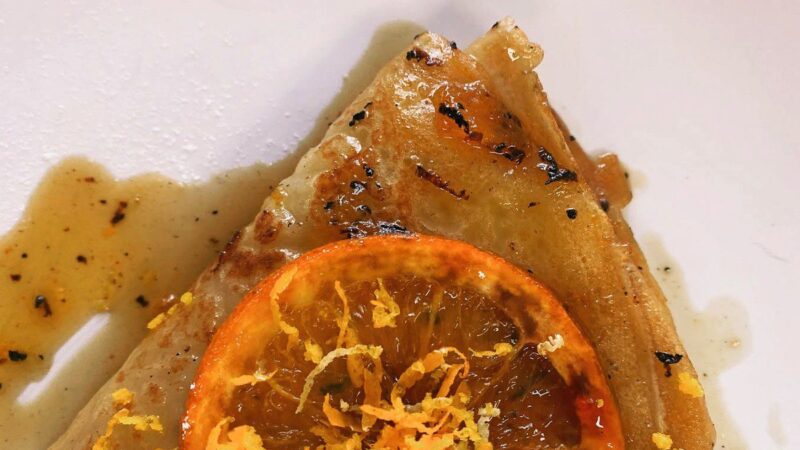 Prancūziški lietiniai apelsinų padaže