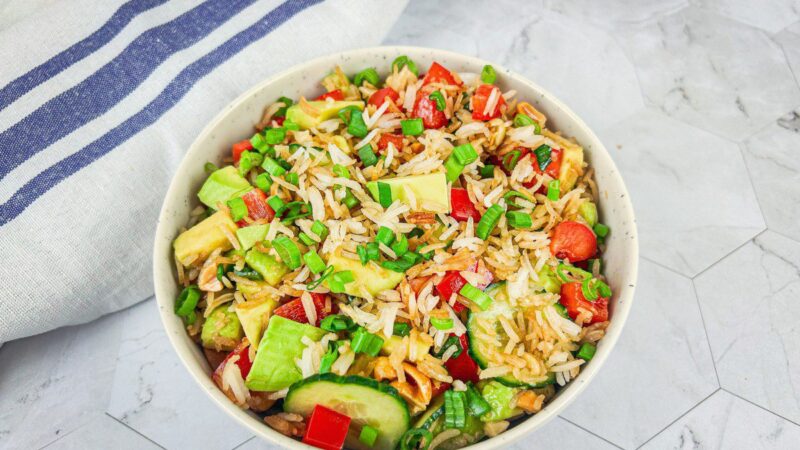 Traškių ryžių salotos – populiariausias 2025 metų receptas