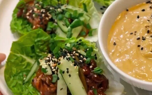 Azijietiška antiena su česnakiniu padažu