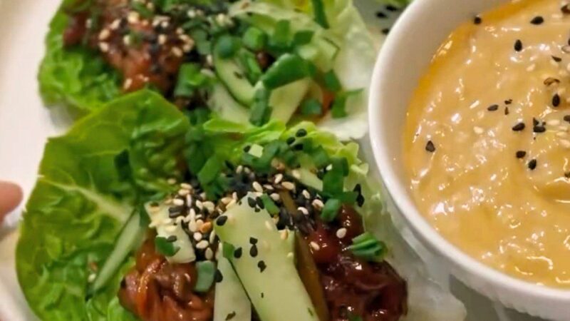 Azijietiška antiena su česnakiniu padažu