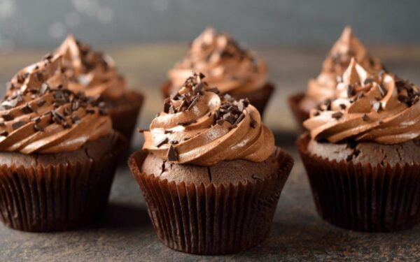 Šokoladiniai kavos keksiukai be glitimo