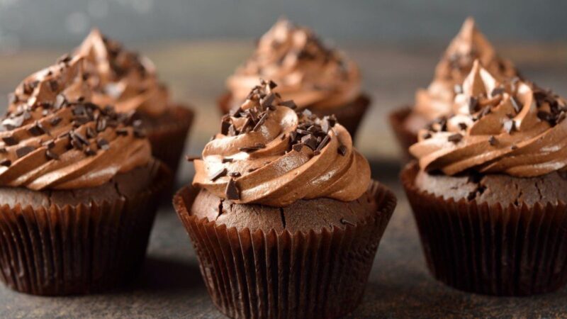 Šokoladiniai kavos keksiukai be glitimo