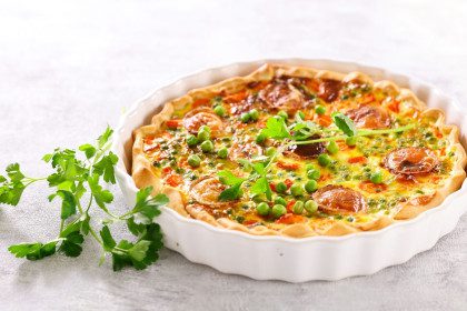 Keptų daržovių ir fetos kišas
