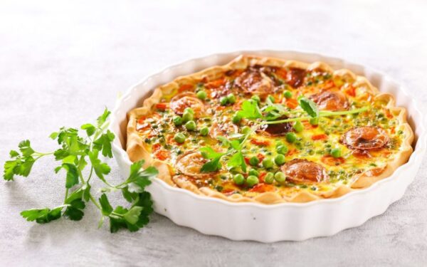 Keptų daržovių ir fetos kišas