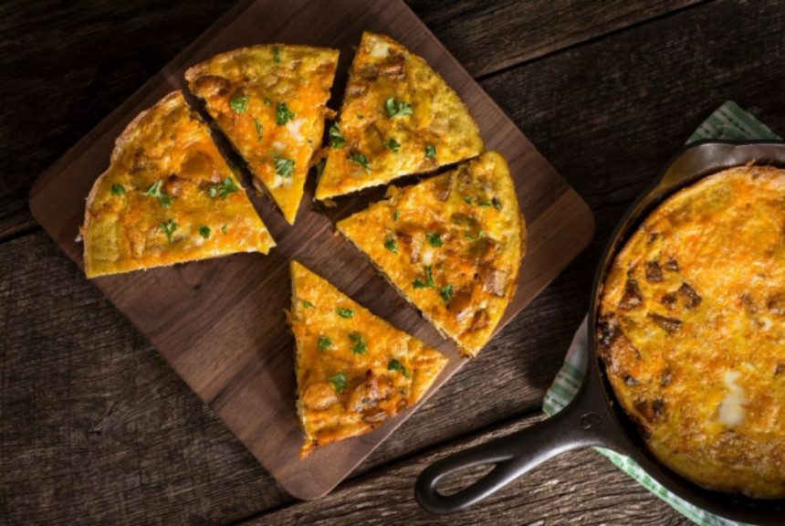 Moliūgų ir fetos fritata