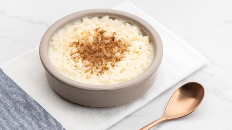 Ryžių pudingas ruoštas orkaitėje