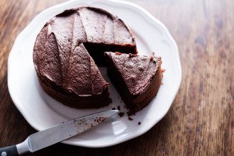 Šokoladinis tortas su druska