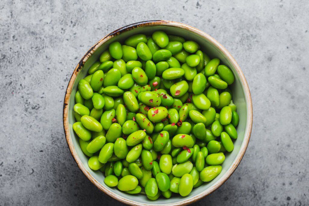 Edamame pupelės - 10 gramų baltymų pusėje puodelio