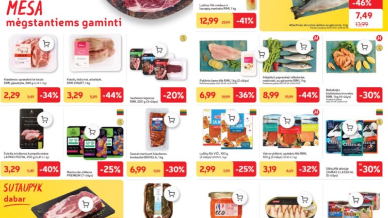 Rimi akcijų savaitinis gidas: ką verta įtraukti į pirkinių sąrašą?
