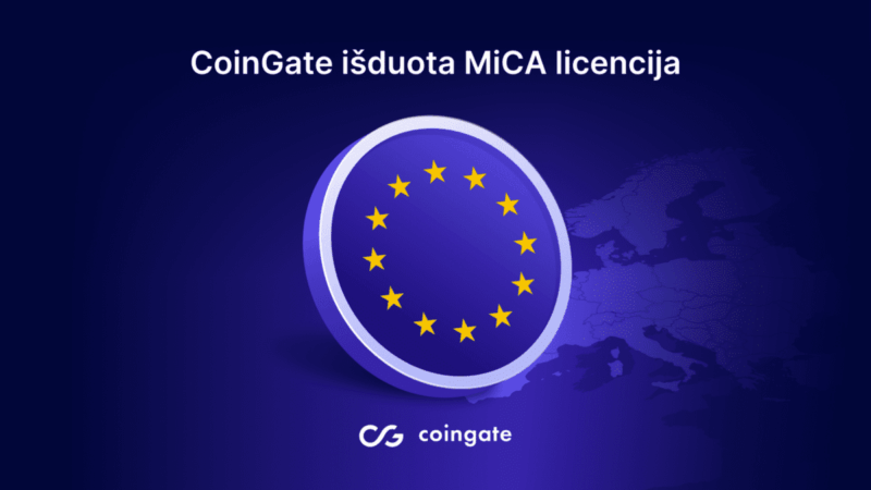Istorinis lūžis kripto rinkoje: „CoinGate“ gavo pirmąją MiCA licenciją