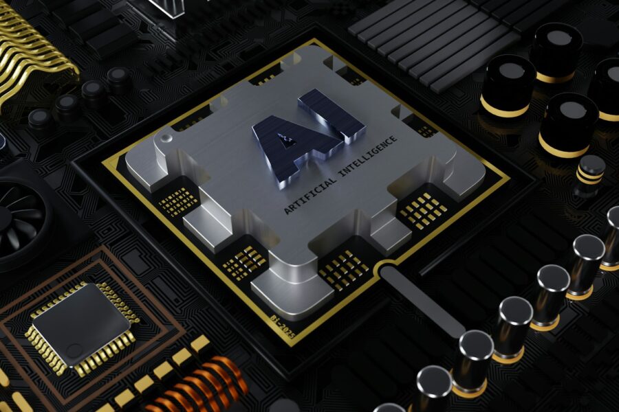 a computer processor with the letter a on top of it