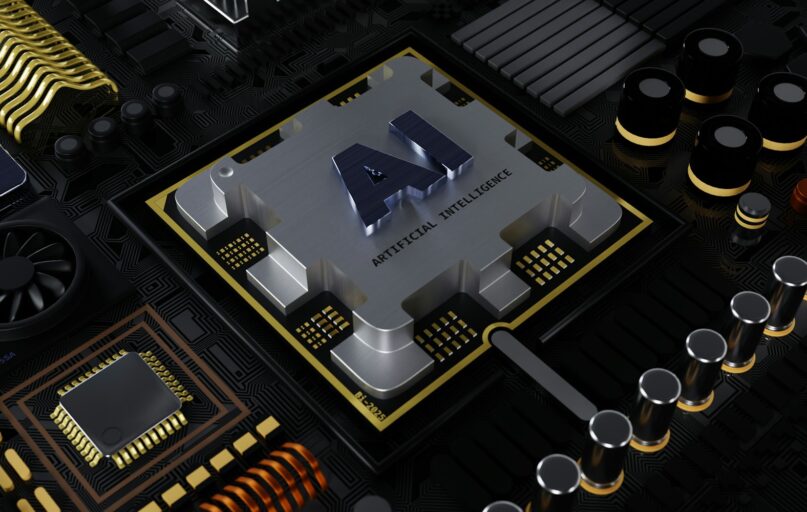 a computer processor with the letter a on top of it